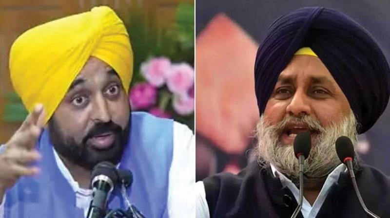 Cm Bhgawant Mann, Sukhbir badal 