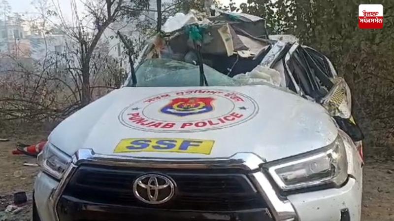 Punjab Police Vehicle Road accident latest news in Punjabi 