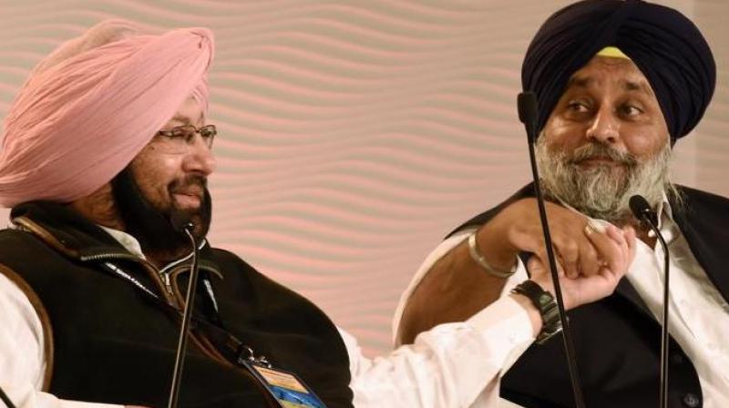 Amrinder Singh with Sukhbir Singh