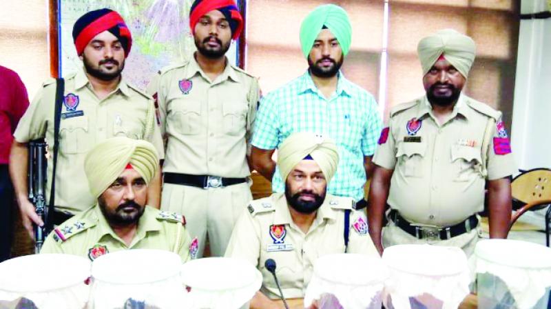 While giving information, SP Surinder Pal Singh