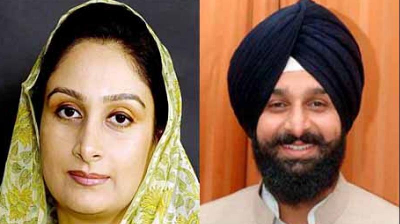 Harsimrat badal and Bikram Majithia