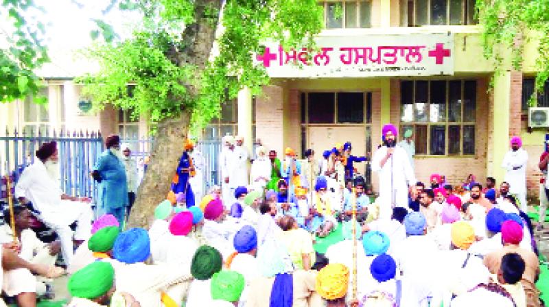 People Protesting outside Hospital