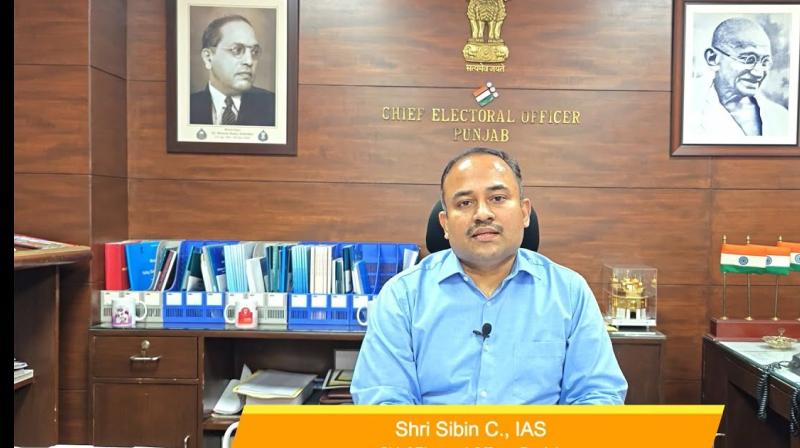 Chief Electoral Officer (CEO) of Punjab, Sibin C