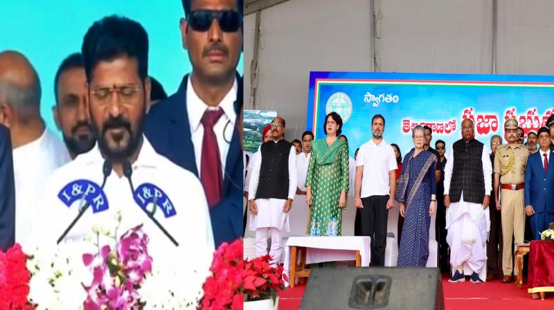 Telangana CM Revanth Reddy swearing ceremony