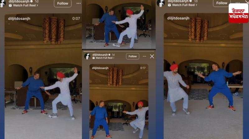 Hollywood star Will Smith performs Bhangra on a Punjabi song with Diljit Dosanjh