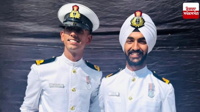 Maharaja Ranjit Singh Preparatory Institute cadets Parasdeep and Yuvraj become officers in the Indian Navy