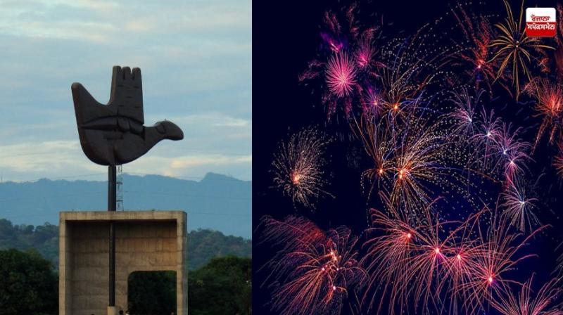 Chandigarh green crackers time 