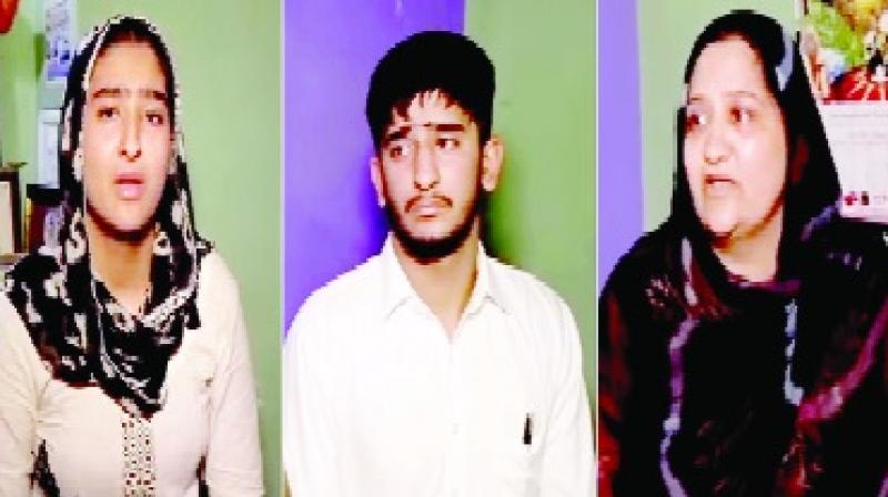 Family Members Talking to Press