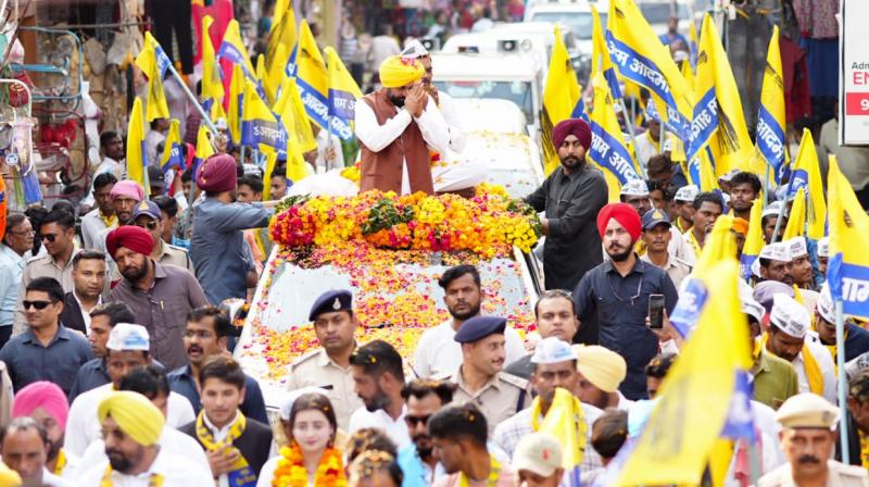 Chief Minister Bhagwant Mann campaigns for 'AAP' candidates in Madhya Pradesh