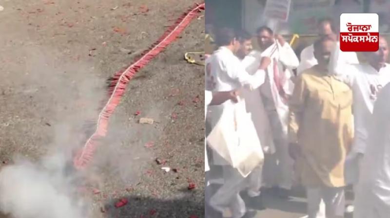  Congress Headquarters Celebrations at morning 