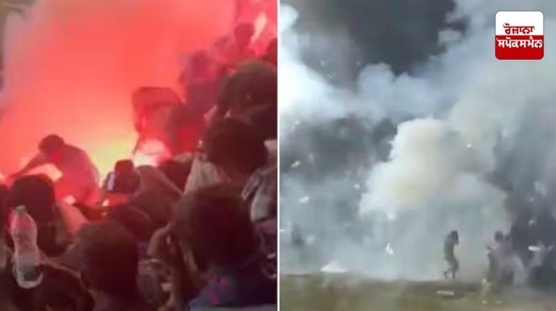Firecrackers fell on spectators during football match in Kerala, 30 injured