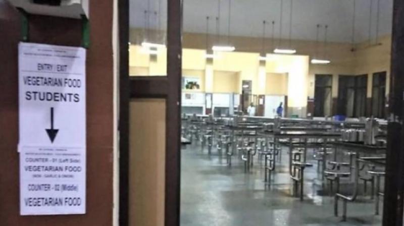 Notice board in the mess of the Hostel