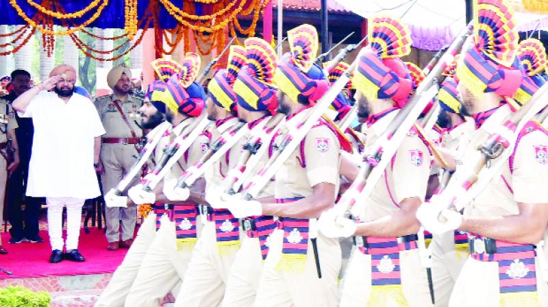 Chief Minister Capt. Amarinder Singh During Passing Out Parade of the Constables