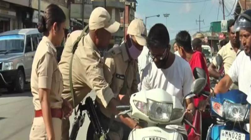 Varanasi lock down violators special stamp on hand corona virus