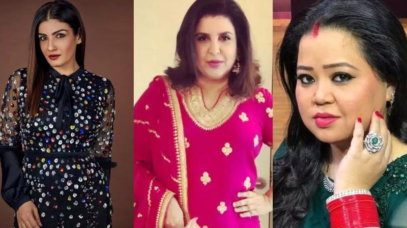 Raveena tondon farah khan and bharti singh