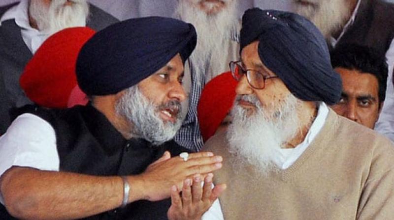 Parkash Singh Badal and Sukhbir Singh Badal