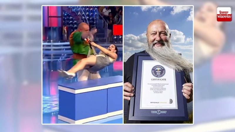  Guinness World Record Shares Video of Man Lifting 63 kg Woman Using Beard