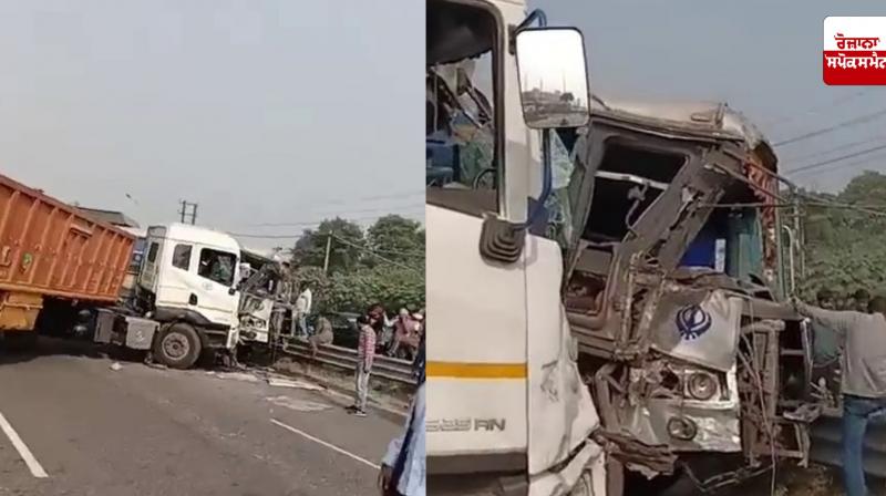 Roadways bus full of passengers collides with a trolley in Khanna