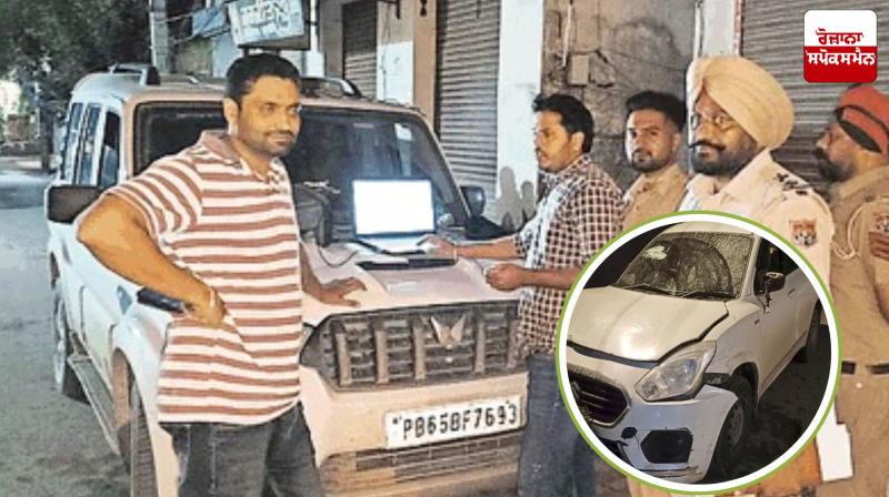 Smuggler broke through the police checkpoint, saw a crowd in the market and fled after abandoning the vehicle.