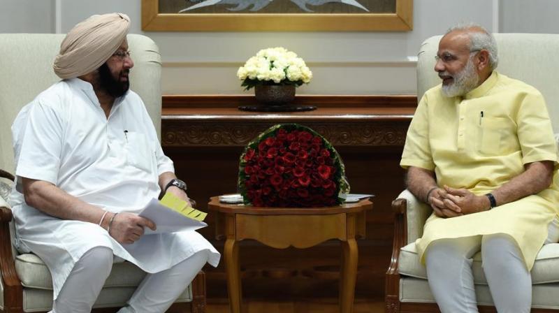 Captain Amarinder Singh  Meeting Narendra Modi