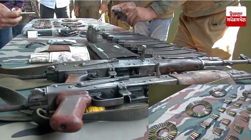 Huge quantity of weapons and cash recovered from 3 terrorists killed in Shopian