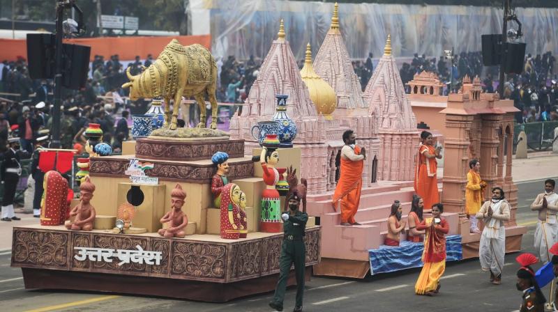 Cultural of Kashi Vishwanath corridor in Varanasi at the Republic Day parade