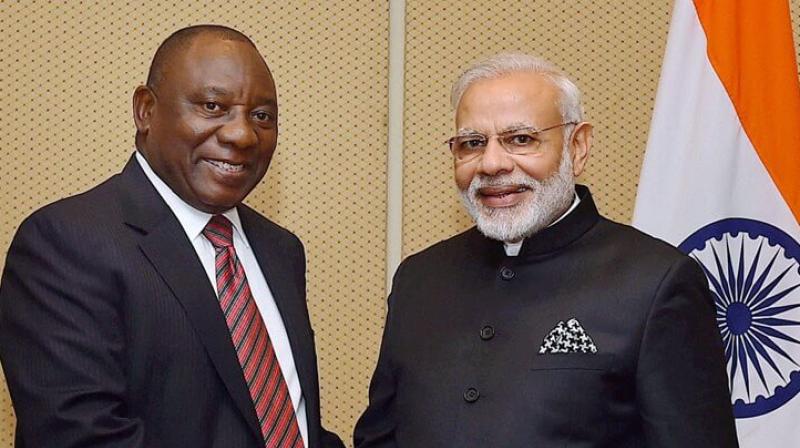  Cyril Ramaphosa and Narendra Modi 