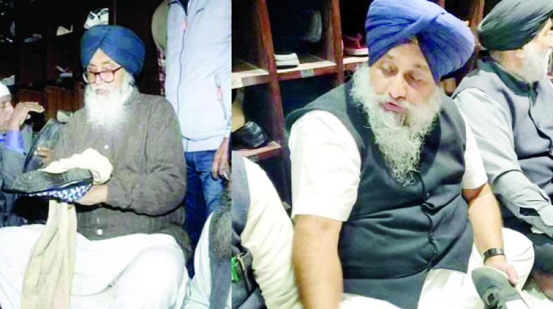 Parkash Singh Badal And Sukhbir Singh Badal