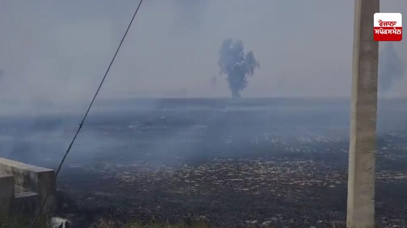  ਜਲਾਲਾਬਾਦ ਦੇ ਨੇੜਲੇ ਖੇਤਾਂ ’ਚ ਨਾੜ ਨੂੰ ਮੁੜ ਲੱਗੀ ਅੱਗ