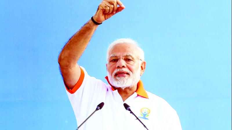 Narendra Modi Doing Yoga