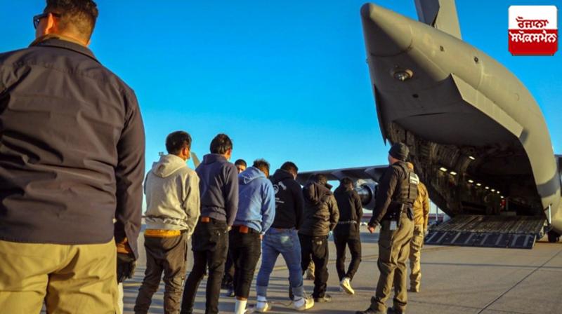 illegal Indianimmigrants deported on a military aircraft,