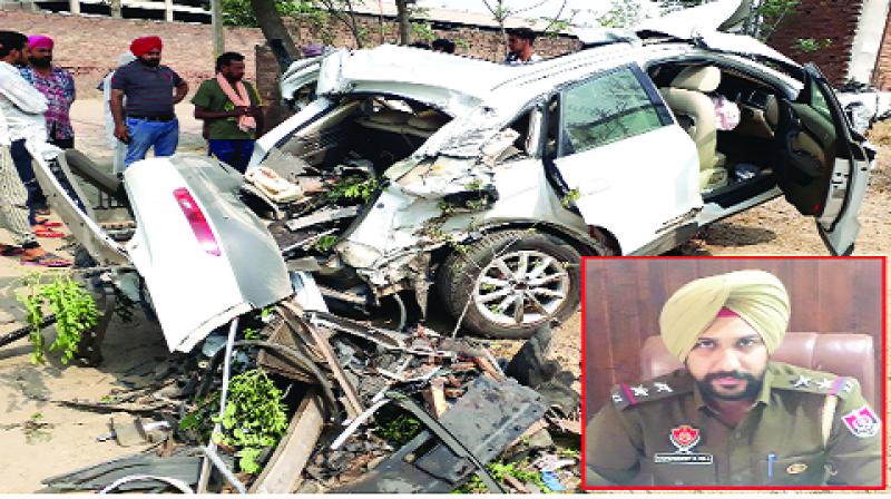 Harshandeep Singh Gill photo and Accidental Car