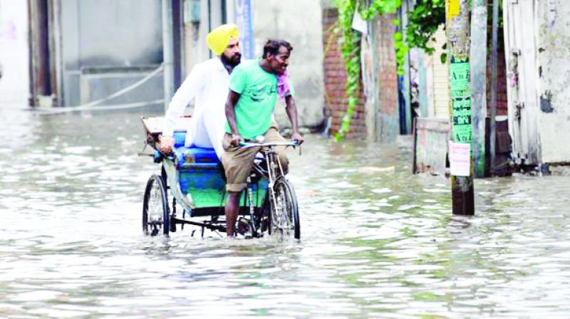Road Filled with Water after Rain