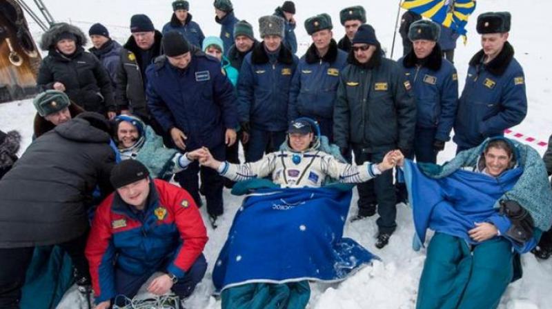3 astronauts return to Earth from International Space Station
