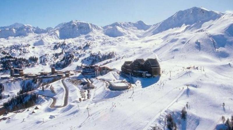 La Plagne ski resort in the French Alps     