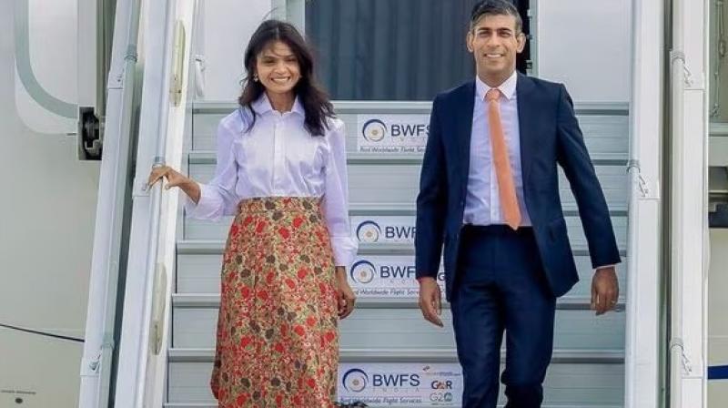 G20 summit: UK PM Rishi Sunak, his wife arrive in India