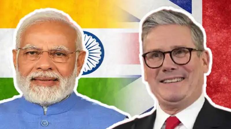 ਪ੍ਰਧਾਨ ਮੰਤਰੀ ਨਰਿੰਦਰ ਮੋਦੀ ਅਤੇ  ਬ੍ਰਿਟੇਨ ਦੀ ਲੇਬਰ ਪਾਰਟੀ ਦੇ ਨੇਤਾ ਕੀਰ ਸਟਾਰਮਰ