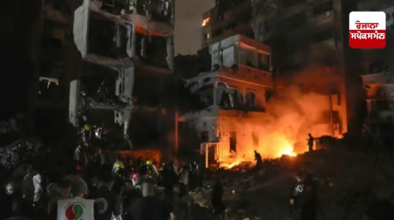 Israeli airstrike in central Beirut, Lebanon
