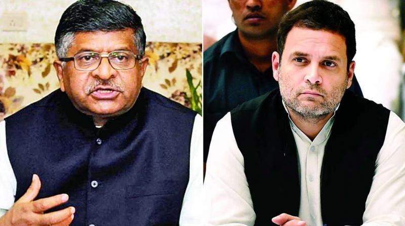 BJP MP Ravi Shankar Prasad, Rahul Gandhi  