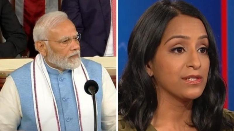  The Muslim American journalist who asked Prime Minister Modi a question was condemned on social media