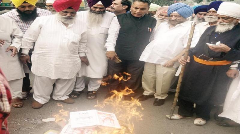 Protest in Delhi about 1984 sikh massacre