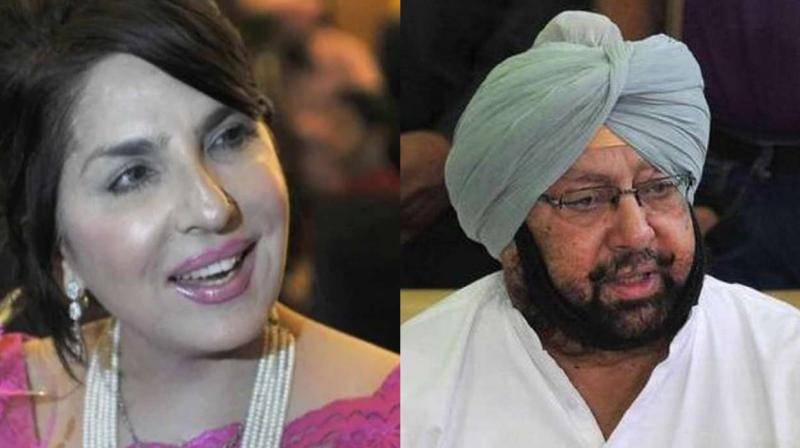 Aroosa Alam and Captain Amarinder Singh