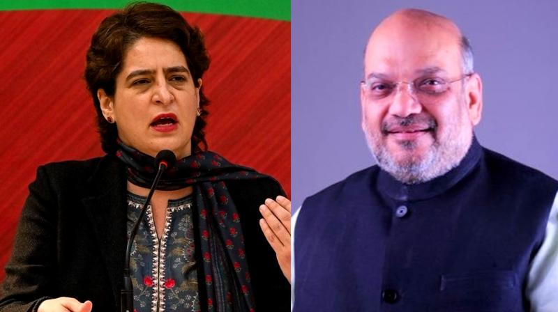 Priyanka Gandhi Vadra and Amit Shah