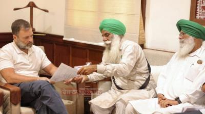 Meeting of farmers with Rahul Gandhi