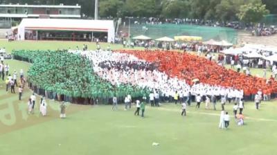 Guinness World Record for the largest human image at Chandigarh