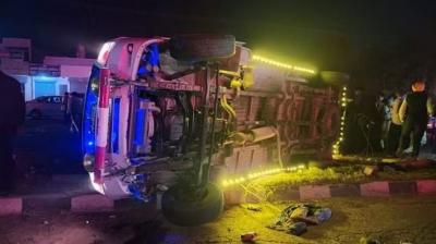 Tempo travel reversed in Moga Accident News in punjabi 