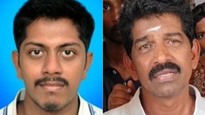 Jagadeeswaran and his father.