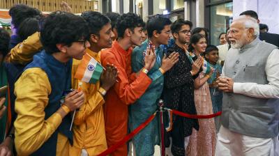 PM Modi arrives in Dubai.