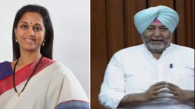 Supriya Sule and Jasbir Singh Gill