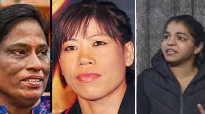 PT Usha, Mary Kom and Sakshi Malik